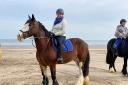 Deborah Meaden on horseback on Benone Beach (BBC Northern Ireland/PA)