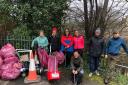 Volunteers filled a dozen bin bags with rubbish during a litter pick near Haugh Park and the River Esk