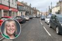 Cars parked along Tranent High Street. Inset: Councillor Lee-Anne Menzies