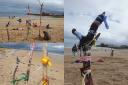 The totem poles on North Berwick's West Beach