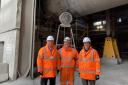 Martin Whitfield MSP and Daniel Johnson MSP were given a tour of the cement plant by plant manager Craig Kirkland