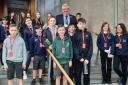 Martin Whitfield, South Scotland MSP, visited the schoolchildren to the Scottish Parliament