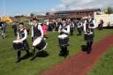 Participants at the most recent Dunbar Pipe Band Championships in May 2019