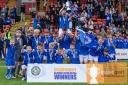 Musselburgh Windsor under-14s celebrate their cup win. Image: Colin Poultney