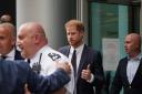 The Duke of Sussex leaving the Rolls Buildings in central London after giving evidence in the phone hacking trial against Mirror Group Newspapers (Lucy North/PA)