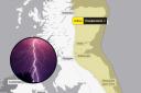 Thunderstorms have been forecast for across East Lothian this afternoon. Main image: Met Office
