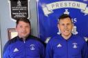 John Daly and Paul Currie are hoping Preston Athletic can make it back-to-back wins this weekend. Image: Preston Athletic Football Club