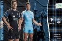 Rory Darge with the new Glasgow Warriors home kit. Image: Glasgow Warriors