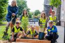 Lynne Aitchison, Sales Consultant at Stewart Milne Homes, with East Linton Primary School pupils David Ross, Grace-May Lindsay, Eva Bryant, Anna Perkins, Toren Bell and Alfie Thompson. Image: Chris Watt Photography