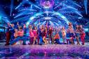 The celebrities and professional dancers on the Strictly Come Dancing 2023 launch show on BBC One (Guy Levy/BBC/PA)