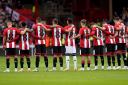 The Blades entered the pitch wearing shirts with Maddy Cusack’s name and number on the back (Martin Rickett/PA)