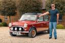 Simon Cowell with his electric classic Mini (David Brown Automotive)