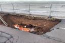 Substantial damage has been caused to Lamer Street in Dunbar after poor weather over the weekend