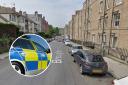 The police car (image: Police Scotland) was parked on Edinburgh's Broughton Road. Image: Google Maps