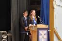 Eva Hills and Charlie Devine, head pupils, also spoke at the ceremony