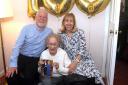 Anna Boyle celebrates her 100th birthday with her son Roger and daughter-in-law Avril