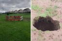 Scottish Water is investigating after a sinkhole appeared in Dunbar