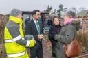 First Minister Humza Yousaf visiting The Ridge in Dunbar this morning. Image: Gordon Bell