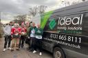 The team from Ideal Flooring Solutions helped deliver Christmas hampers