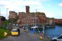 Coastguard teams were called out to Dunbar Castle on Tuesday evening. Copyright Dr Neil Clifton and licensed for reuse under this Creative Commons Licence.