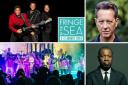 The first attractions of this year's Fringe by the Sea have been confirmed. Clockwise, from top left: The Jacksons, Richard E Grant, Clive Myrie and House Gospel Choir