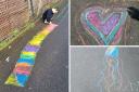 Impressive chalk artwork was created