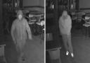 CCTV footage shows the two suspects at the Ravelston House Hotel. Image: Facebook