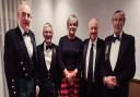 From left, Karl Cleghorn, a member of the Old Musselburgh Club, past president of the club, Alastair Knowles BEM, who chaired the dinner, Jodie Hannan, head teacher at Musselburgh Grammar School, football legend Billy Brown and Adair Anderson, of the