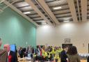 The scene at the count at Meadowmill
