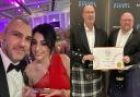 Carlo and Katia Crolla from East Coast Restaurant (left) and Paul Kinnoch  and manager Charlie Hutchison from Tyneside Tavern (right)