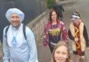 Adrian and TASC members on a walk from the Forth Bridges to Tranent