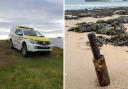 Explosive experts were called out on Saturday after reports of 'suspected ordinance'. Images: North Berwick Coastguard Rescue Team