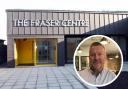 The Fraser Centre. Inset: Author Alex Brown