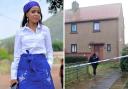 Keotshepile Naso Isaacs (image left: Police Scotland) and the home in North Berwick where her body was found