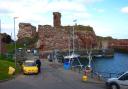 Coastguard teams were called out to Dunbar Castle on Tuesday evening. Copyright Dr Neil Clifton and licensed for reuse under this Creative Commons Licence.
