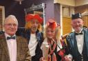 From left: Arthur Greenan, Paul Roberson, Bett Morrison and Kenny Greenan at the Burns supper at the Castle Inn in Dirleton