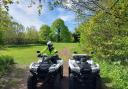 Police officers have been out and about on quad bikes
