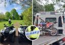 Police have been out on quad bikes after complaints about the use of off-road motorbikes. Images: Police Scotland