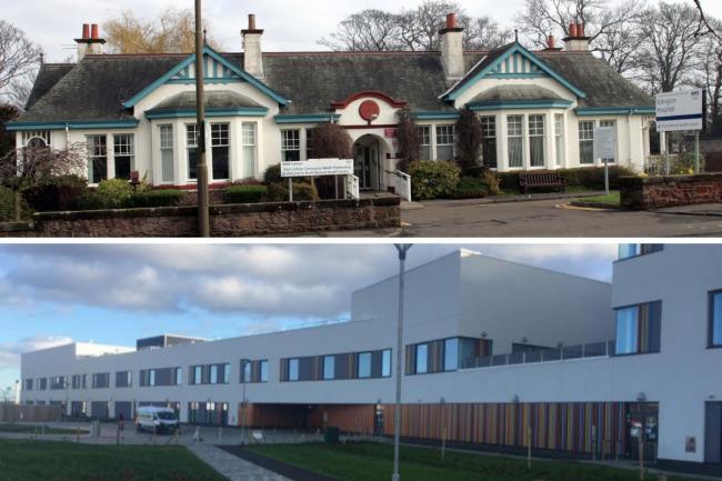 Six inpatient beds at the Edington Cottage Hospital in North Berwick (top) are moving temporarily to the East Lothian Community Hospital in Haddington (bottom)