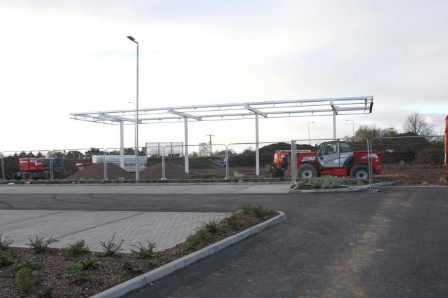 Work has started on a new petrol station on the outskirts of Haddington