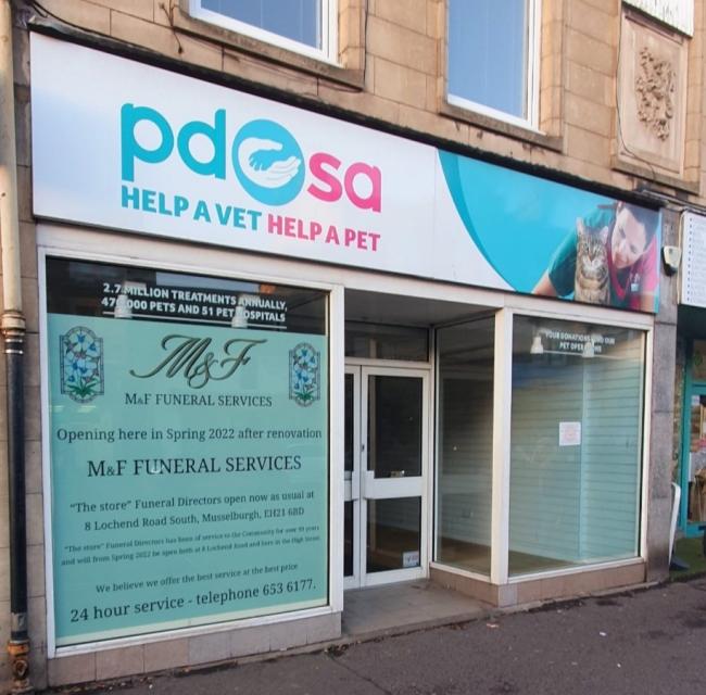 M&F Funeral Services Ltd, known throughout Musselburgh as 'The Store Funeral Directors', is planning to refurbish the former PDSA charity shop on High Street