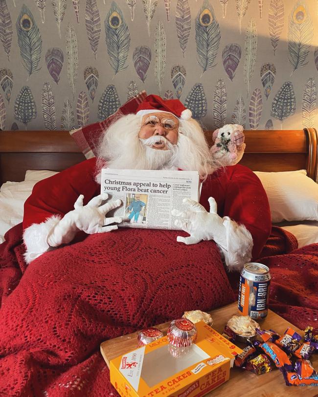 Santa Claus has shut up shop for now, after raising more than £1,000 for Flora