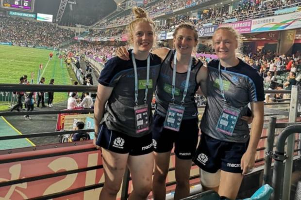 Megan Gaffney, Annabel Sergeant and Lizzy Musgrove, all from North Berwick, are hoping to help Scotland to reach the Rugby World Cup