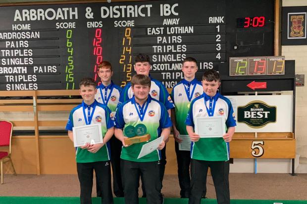 East Lothian was celebrating national success of the weekend as they defeated Ardrossan to be crowned SYIBA top winners. Back row, from left: Daniel Gillies, Logan Shields and Lennon Rafferty; front row: Logan Kennedy, Aaron Betts and Daniel Kivlin
