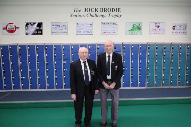 Jock Brodie (right) pictured with current tournament convener John Hamilton