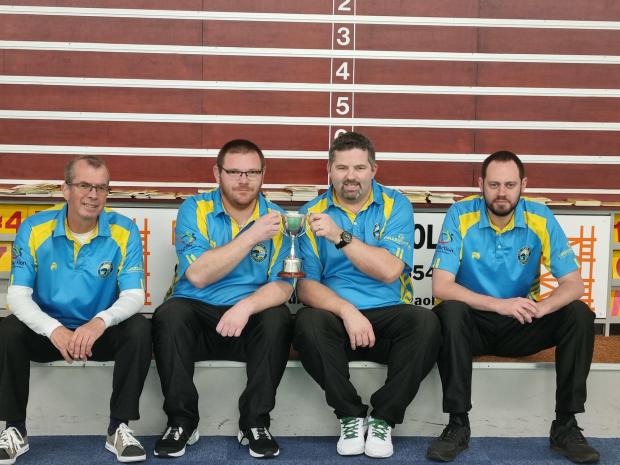 East Lothian Courier: Dave Carswell, Stuart Thomson, Paul Conway and Colin Simpson celebrated national success in Dalkeith