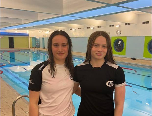 East Lothian Courier: Helen and Louisa Stoddart were part of a four-person team from the East Lothian Swim Team travelling to Sheffield