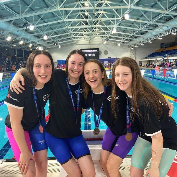 East Lothian Courier: Louisa Stoddart, Abby Davis, Iona Wilson and India Marshall did well at the Scottish National Age Group Championships