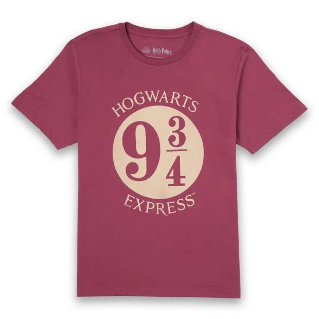 East Lothian Courier: Harry Potter Platform Burgundy T-Shirt (IWOOT)
