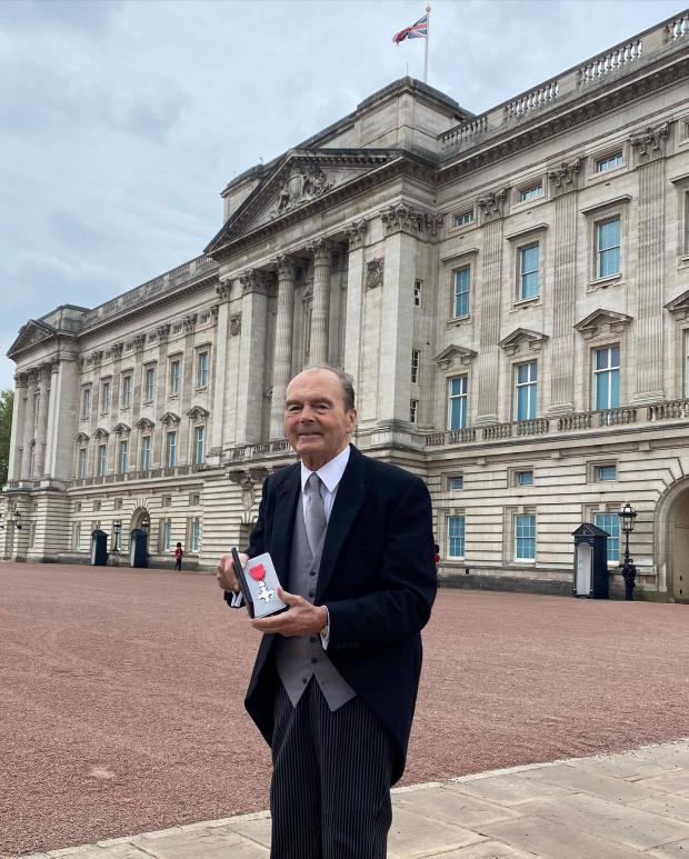 East Lothian Courier: Bruce Turner attended Buckingham Palace to receive his MBE from Prince William